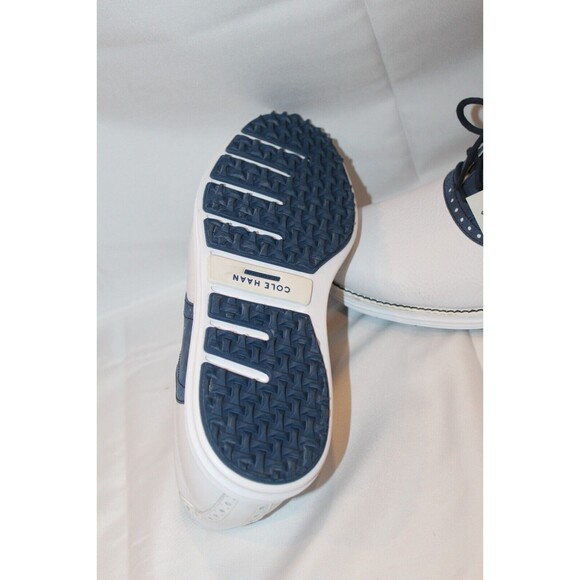 Cole Haan OG Original Grand Saddle‎ Leather Golf Shoes Size 8 White Blue NWOB - Picture 5 of 7